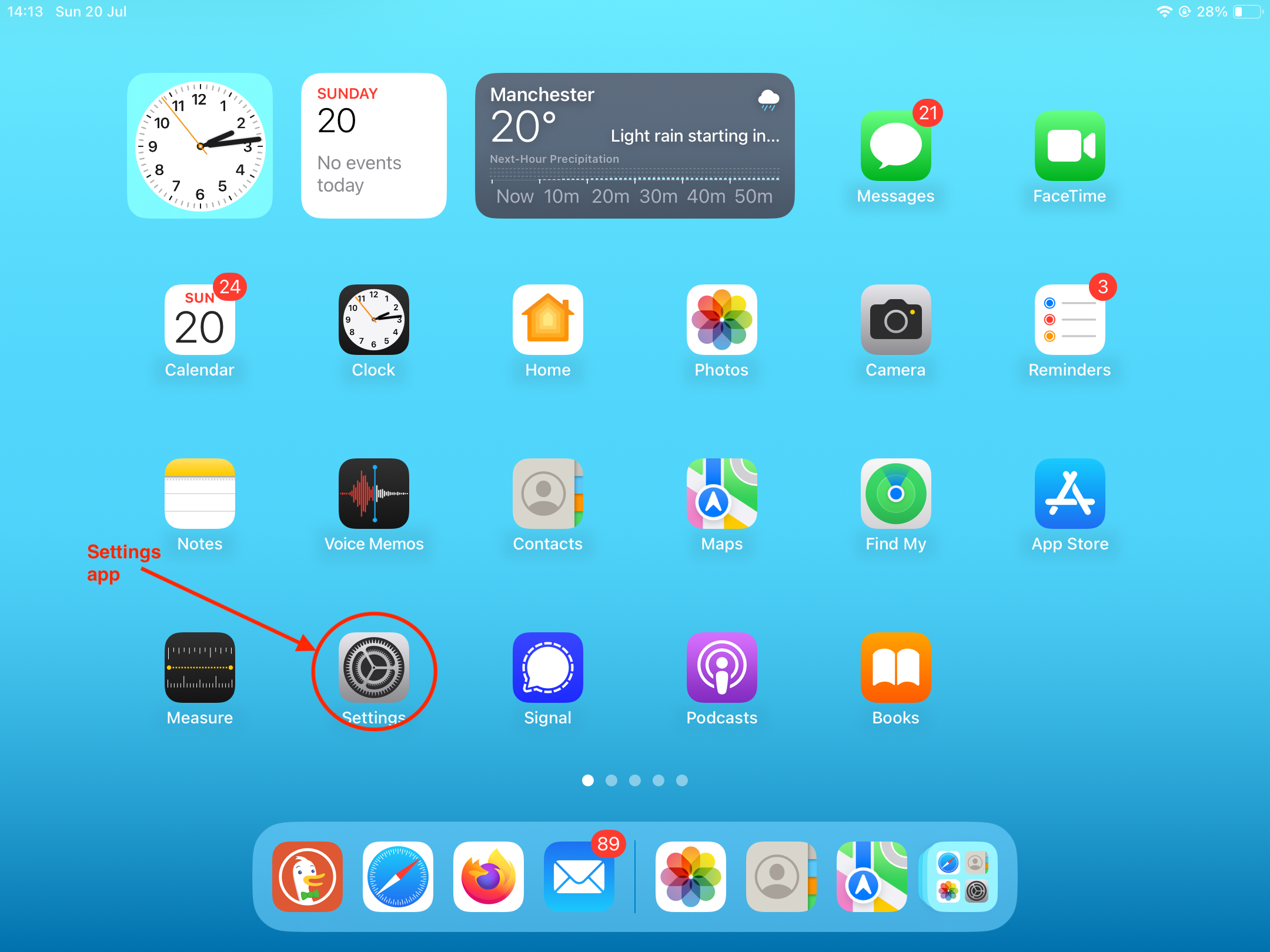 Settings app